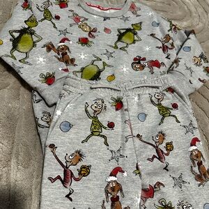 Kids Grinch Matching Set - Gray